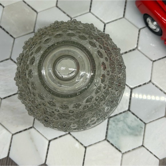 Vintage Clear Glass Light Cover Globe Acorn Beehive Shade Hobnail Bubble 3” - Picture 3 of 4